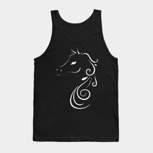 Peaceful White Horse Tank Top